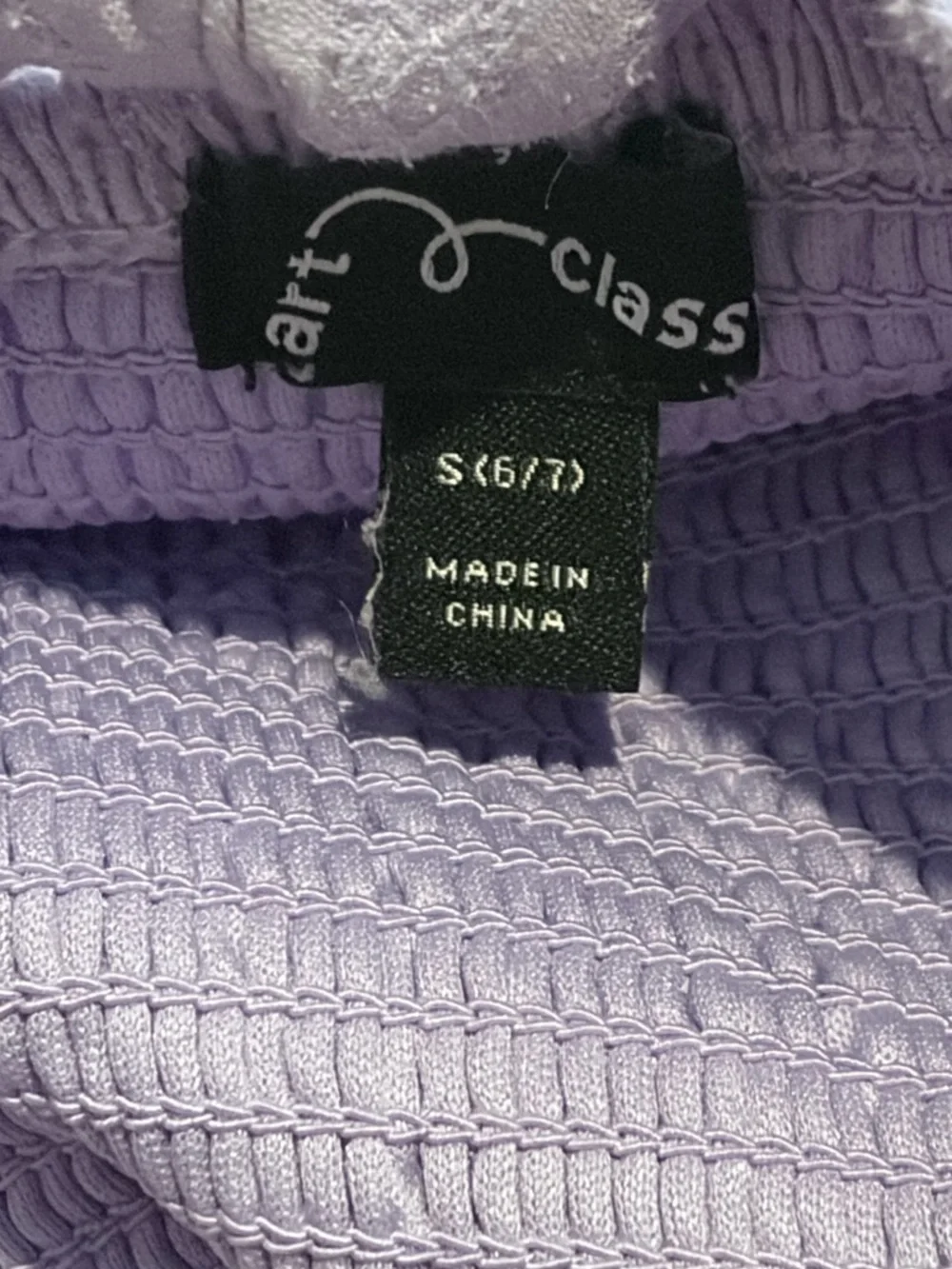 Art Class Lavender Tiered  Girls Smocked Summer Sundress- Size 6/7 - Picture 3 of 3